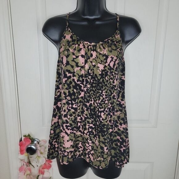 REBECCA MINKOFF silk halter cami tank top green/pint small - Picture 1 of 8